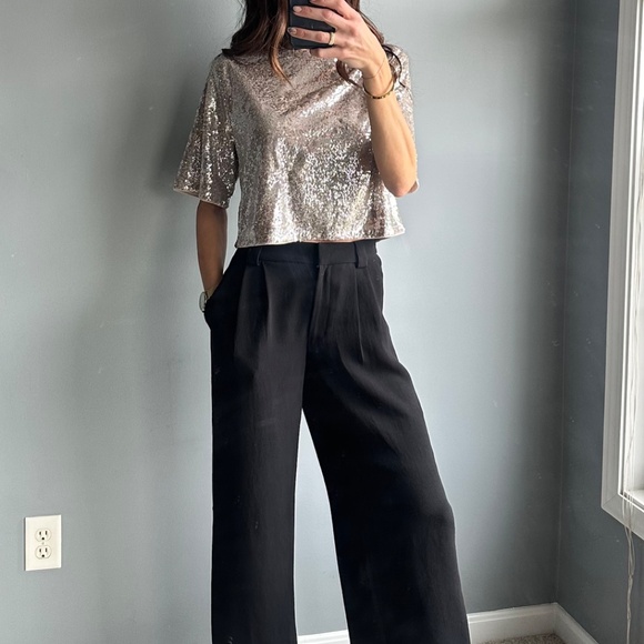 H&M champagne sequin crop top - Picture 7 of 11